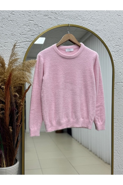 MİHRA STORE Almira Plush Short Sweater-Zi̇5013 Pink