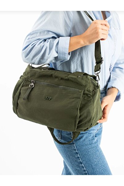 eflanmoda Γυναικεία τσάντα χειρός και ώμου από αδιάβροχο ύφασμα με απαλή υφή