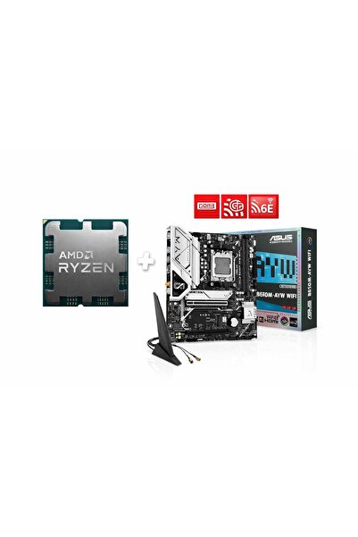 ASUS B650M-AYW WIFI AM5 ANAKART + Amd Ryzen 7 9800X3D AM5 ANAKART+İŞLEMCİ BUNDLE