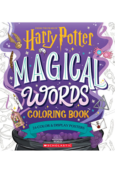 Scholastic Carte de colorat Cuvinte Magice: 24 de postere de colorat și înrămate (Harry Potter)