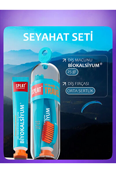 Splat Biocalcium Toothpaste 25 Gr + Toothbrush Travel Set