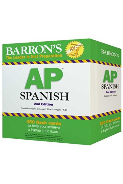 Test Prep Barron's AP Spanish Flash Cards