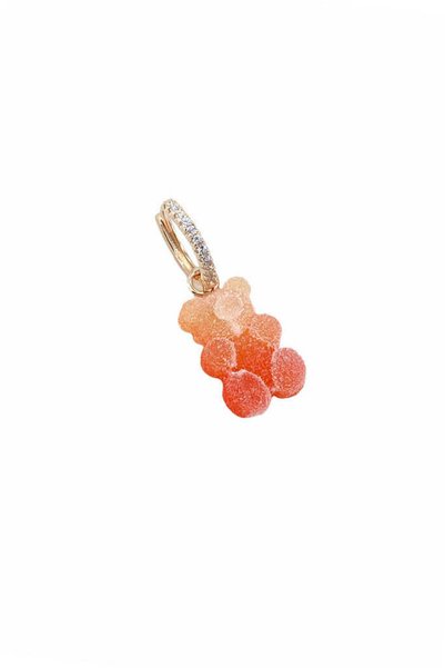 arcina jewellery Orange & White Candy Teddy Bear Earrings