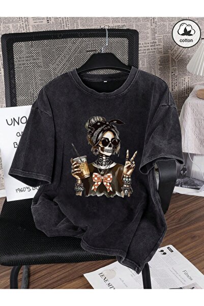 ZEMLİYA Unisex κοντομάνικο μπλουζάκι με στάμπα Mandala Flower & Letter – Καλο...