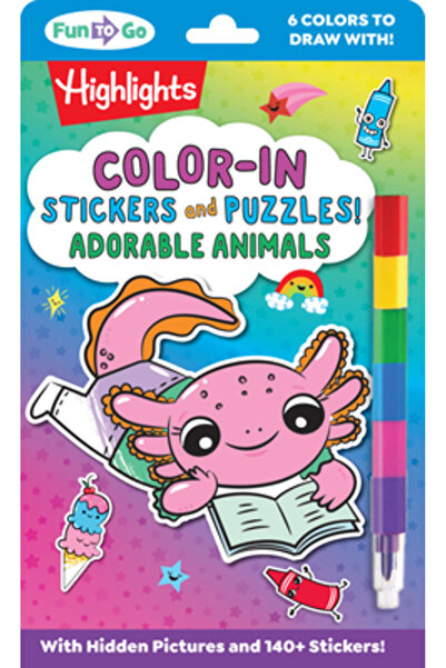 Highlights Pr Autocolante și puzzle-uri de colorat! Animale adorabile
