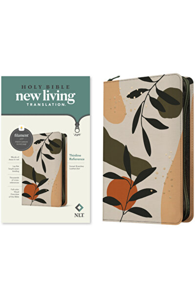 Tyndale House Publ Biblia NLT cu fermoar de referință subțire, ediție cu fila...
