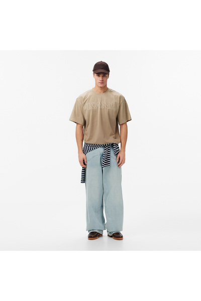 KARL KANI OG Washed Western Relaxed Baggy Erkek Mavi Pantolon