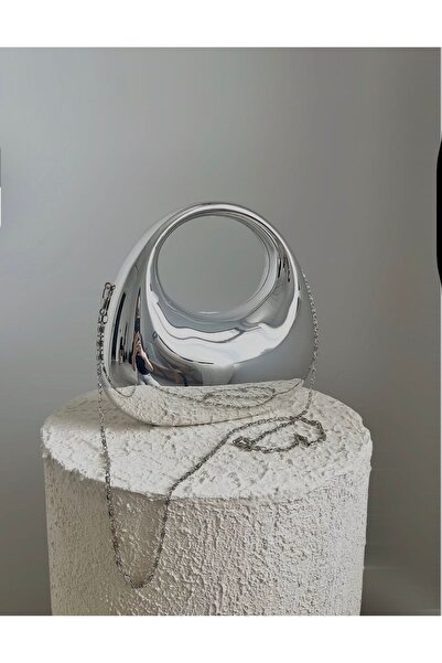 balbagss Women's Silver Evening Dress Stylish Evening Handbag and Shoulder Bag