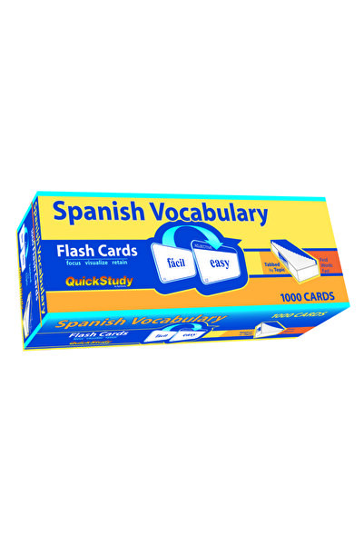 Quickstudy Reference Guides Spanish Vocabulary 1000 Flash Cards: A Quickstudy...