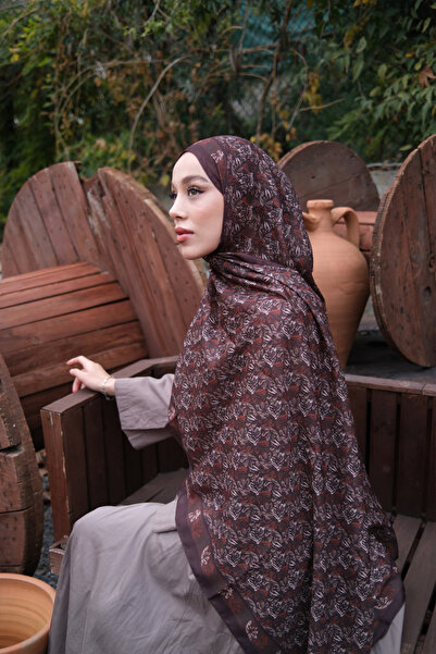 Velora Soft Şal - Kızıl Kahve