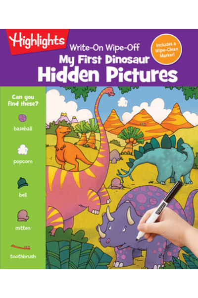 Highlights Pr Șervețele cu scriere Primele mele imagini ascunse cu dinozauri