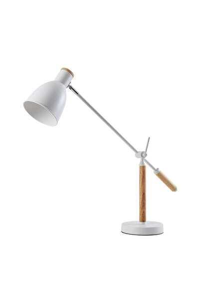 HubRom MARMO 4082-01-WH Λευκό / Ξύλινο Φωτιστικό Γραφείου 44x63 εκ. 1xE27 Μέγ...