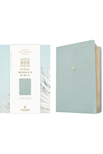 Tyndale House Publ Biblia NLT pentru fiecare femeie (text asemănător pielii, albastru deschis, litere roșii, cu filament)