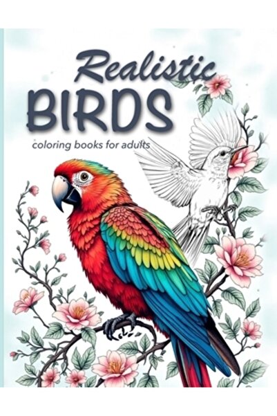Vibrant Books Cărți de colorat cu păsări realiste pentru adulți Cărți de colo...
