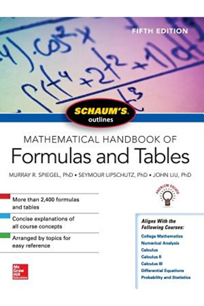 Mcgraw Hill Book Co Schița lui Schaum a Manualului Matematic de Formule și Ta...