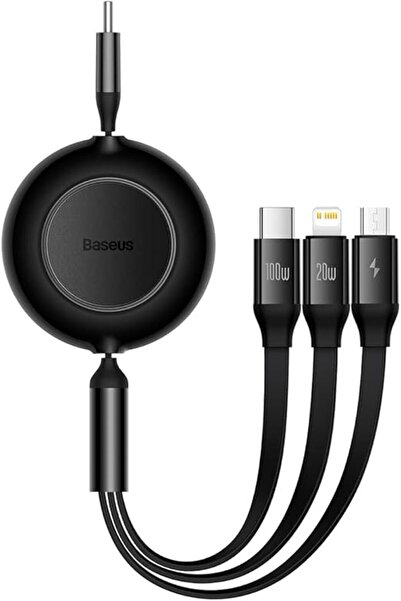 Genericc Baseus Bright Mirror 2 Series Fast Charging Cable,100W 1.2M 3 in 1 Retractable Type-C Charging Cable