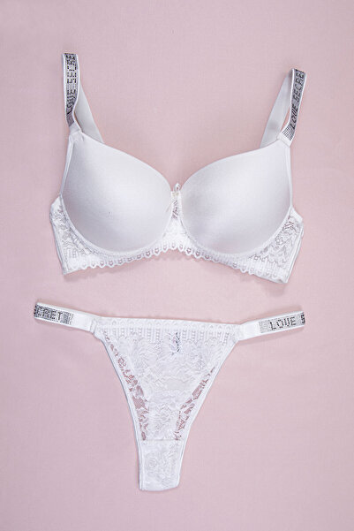 Tılsım Lingerie طقم حمالة صدر ميكرو دولدلي مزينة بـ 250 حجرًا