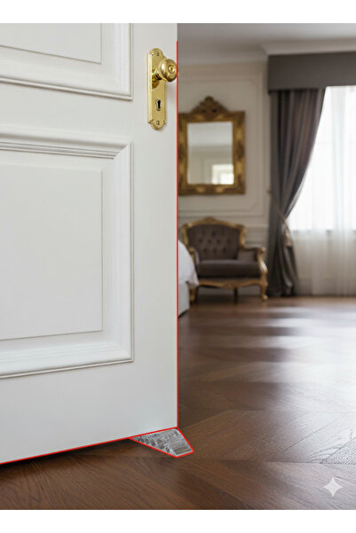 BeeQuin 2 Pcs Transparent under Door Stopper Stopper Holder Wedge Stop Silicone Plastic Wedge Stop