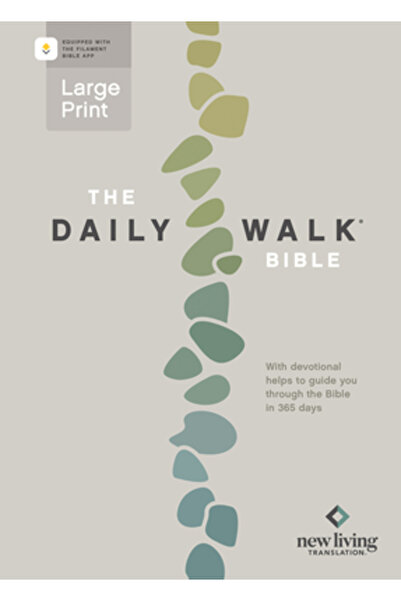 Tyndale House Publ Biblia Zilnică NLT cu caractere mari, cu filament (copertă moale)
