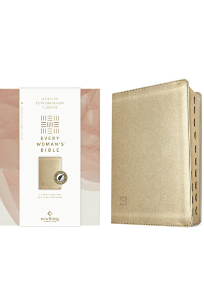 Tyndale House Publ Biblia NLT pentru fiecare femeie (asemănătoare pielii, auriu moale, indexată, litere roșii, cu filament)