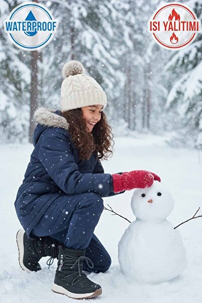 U.S. Polo Assn. Kız Çocuk Siyah Bot Waterproof