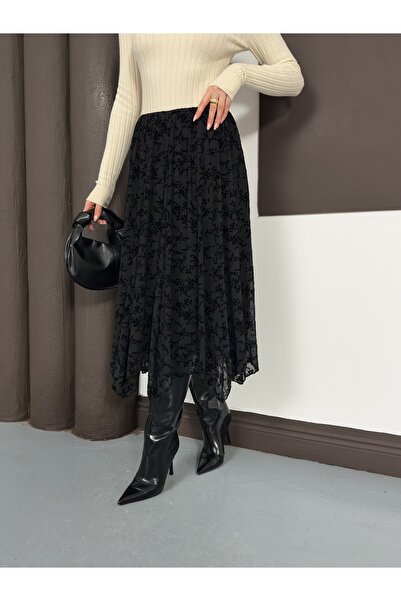 Nazline Fusta asimetrică din tul