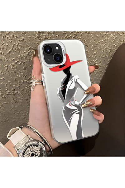 Hontinga حافظة متوافقة مع هاتف iPhone 15، حافظة هاتف صلبة مضادة للسقوط، عصرية