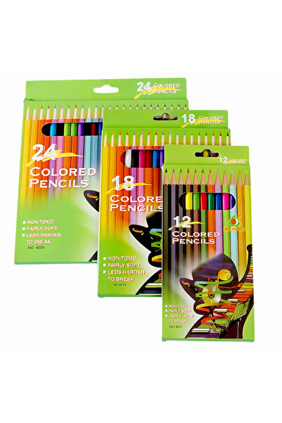 JML1 Colored Pencils 6/Set, 24 Colors, 17 cm
