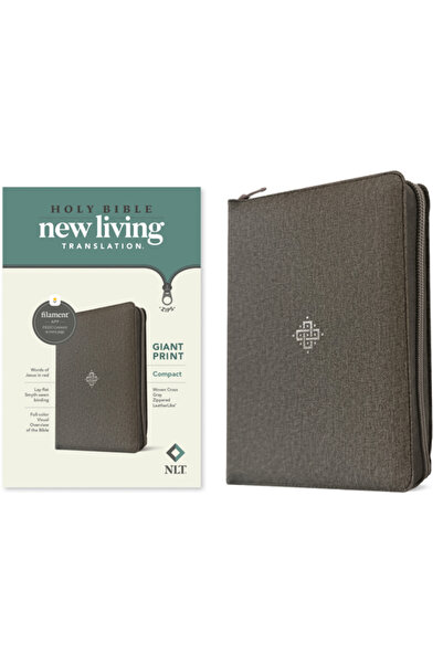 Tyndale House Publ Biblia NLT compactă cu imprimeu gigantic și fermoar, ediți...