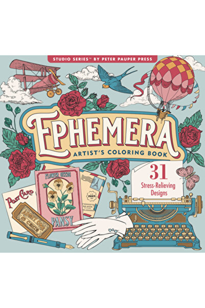 Peter Pauper Carte de colorat pentru adulți cu figurine efemere (31 de modele...