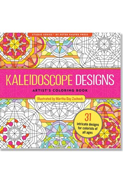 Peter Pauper Carte de colorat pentru artist cu modele caleidoscop (31 de mode...
