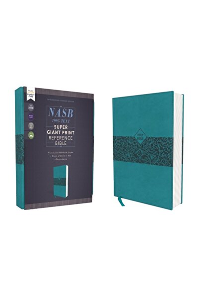 Zondervan Biblia Nasb, Super Giant Print, Leathersoft, Turcoaz, Ediție cu lit...