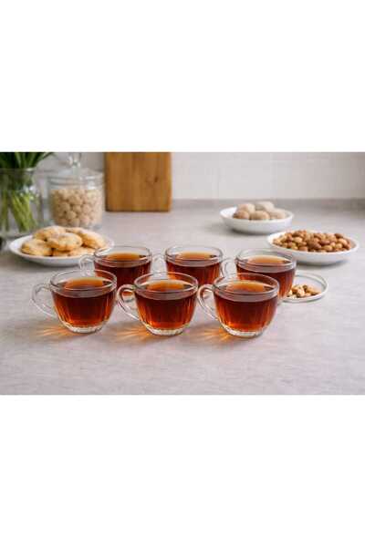 RASHA COLLECTION 6Lı Kulpu Çay Fincanı