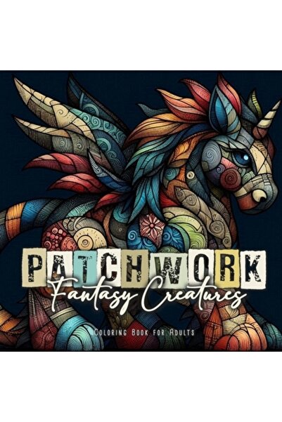 INDEPENDENT CAT Carte de colorat cu creaturi fantastice patchwork pentru adul...