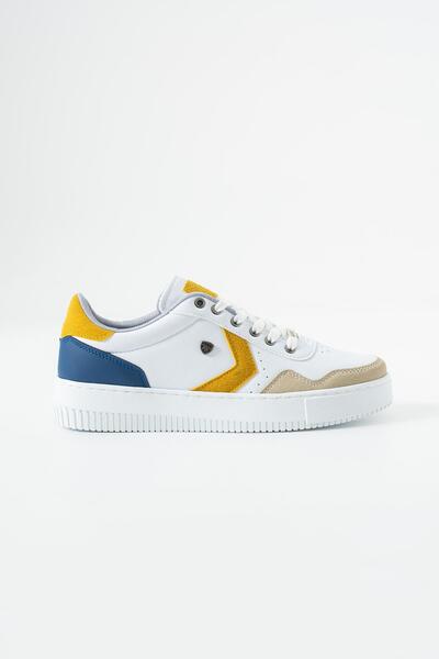 L.A Polo White Yellow Men's Sneaker