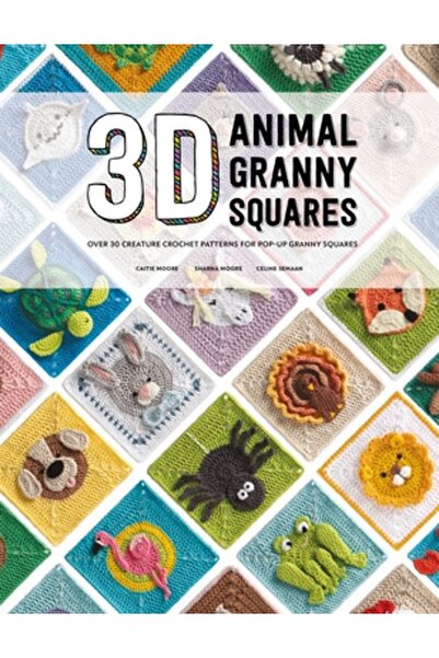 David & Charles Pătrate Granny 3D cu Animale: Peste 30 de Modele de Croșetat ...