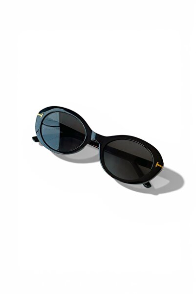 COOLANDBETTER Siena Women's Black Frame Modern Popular Oval Sunglasses – Accessory Detailed Uv400