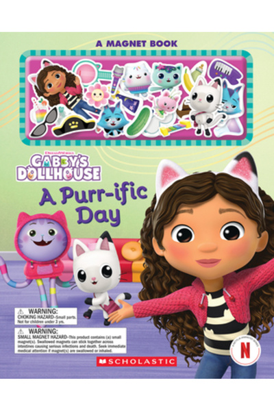 Scholastic A Purr-Ific Day (Gabby's Dollhouse Magnet Book)