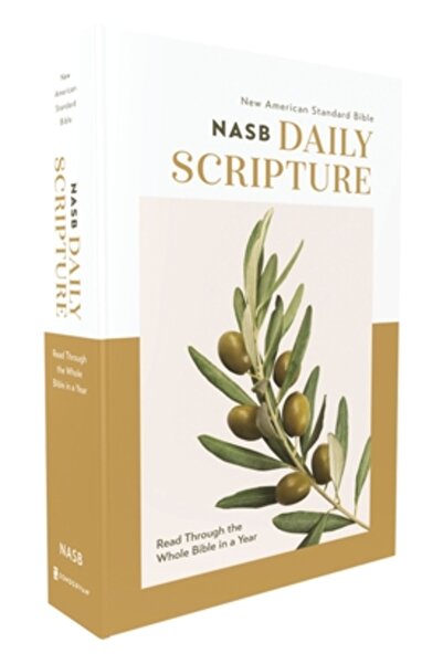 Zondervan Nasb, Scriptura zilnică, Paperback, Alb/Măsliniu, Text 1995, Tipări...