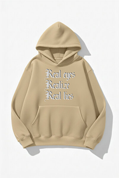 uyguntarz Unisex Soft Textured Real Eyes Realize Real Lies Printed Design Ove...