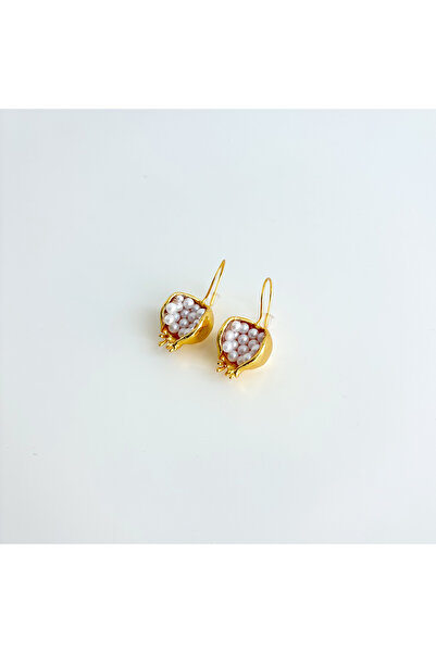 Boise Atelier Pomeg White Steel Earring | Çelik Küpe