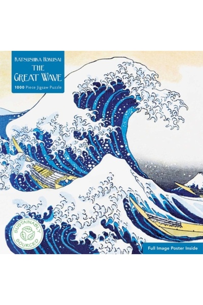 Flame Tree Pub Puzzle pentru adulți Hokusai: Marele Val: Puzzle cu 1000 de piese