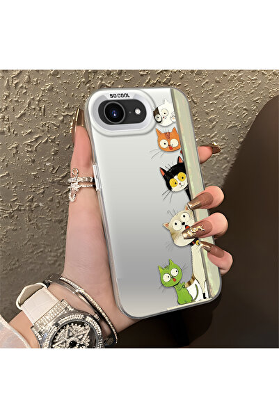 Hontinga iPhone 16E Compatible Case Hard Shell Anti Fall Phone Case Cat
