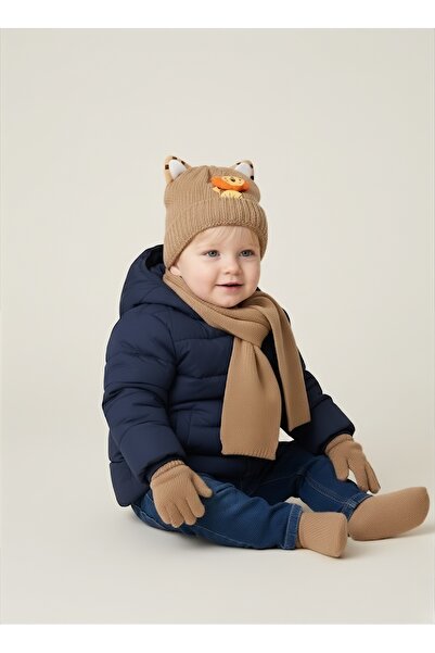 eradkids Organic Cotton Winter Beanie Scarf Gloves Set of 3 – Baby Boy (1-4 Y...