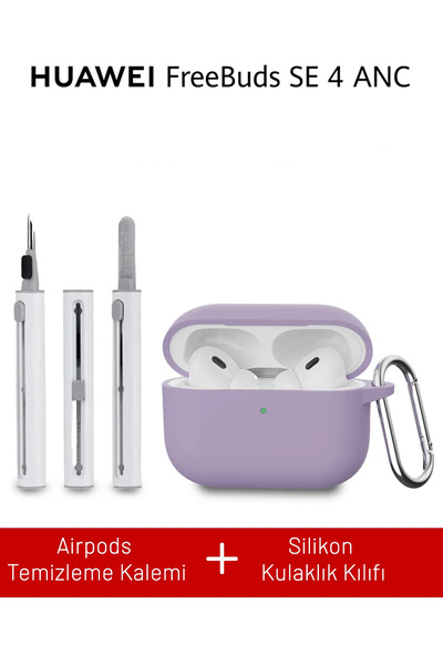 Nezih Case Huawei FreeBuds SE 4 ANC Uyumlu Silikon Kılıf + Temizlik Kiti