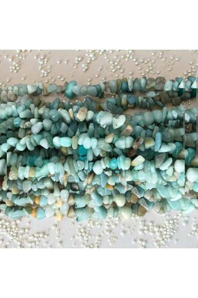 feyza collection 1 سلسلة من أحجار الأمازونيت الطبيعية المكسورة