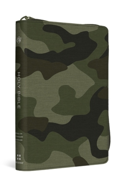 Crossway Books Biblia compactă ESV (pânză cu fermoar, design camouflage)