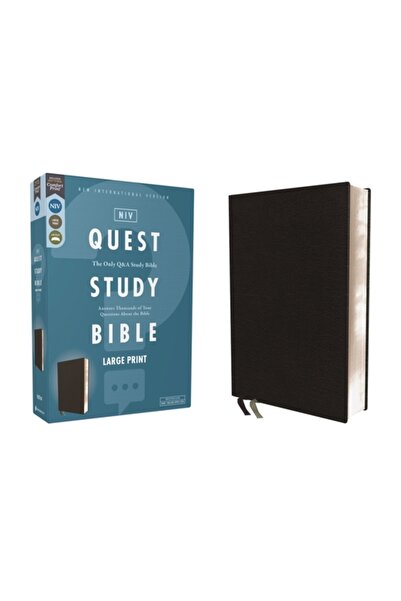 Zondervan Biblia de studiu Niv, Quest, cu caractere mari, piele sintetică, ne...