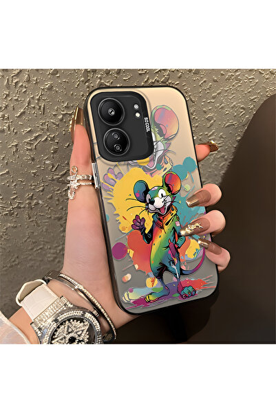 Hontinga حافظة متوافقة مع هاتف Poco C65، حافظة هاتف صلبة مضادة للسقوط، فن الح...