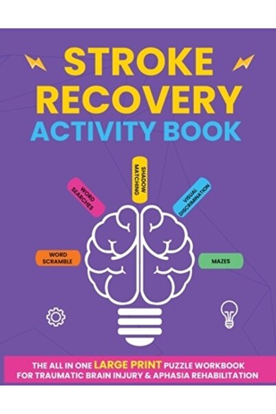 INDEPENDENT CAT Caiet de activități pentru recuperarea după accident vascular cerebral: Caiet de lucru cu puzzle-uri complete cu caractere mari pentru traumatisme cranio-cerebrale